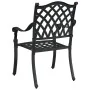Sillas de jardín 2 piezas Negro de aluminio fundido by , Garden chairs - Ref: Foro24-42002375, Price: 225,36 €, Discount: -5%%