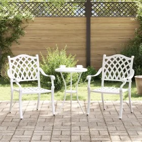 Sillas de Jardín 2 pcs de Aluminio Fundido Blanco de , Sillas de jardín - Ref: Foro24-42002376, Precio: 225,36 €, Descuento: ...