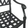 Sillas de jardín 2 piezas Negro de aluminio fundido by , Garden chairs - Ref: Foro24-42002375, Price: 225,36 €, Discount: -5%%