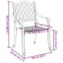 Sillas de jardín 2 piezas Negro de aluminio fundido by , Garden chairs - Ref: Foro24-42002375, Price: 225,36 €, Discount: -5%%