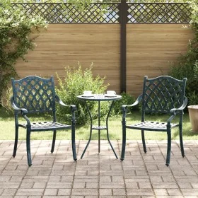 Sillas de jardín 2 piezas Verde de aluminio de , Sillas de jardín - Ref: Foro24-42002377, Precio: 210,32 €, Descuento: -5%%