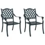 Sillas de jardín 2 piezas Verde de aluminio de , Sillas de jardín - Ref: Foro24-42002377, Precio: 210,32 €, Descuento: -5%%