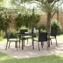 Set de 5 Piezas de Comedor de Jardín Negro Poliratán by , Garden chairs - Ref: Foro24-3379236, Price: 295,08 €, Discount: -5%%