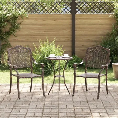 Sillas de jardín 2 pcs de aluminio fundido color bronce von , Gartenstühle - Ref: Foro24-42002378, Preis: 225,18 €, Rabatt: %