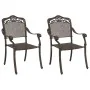 Sillas de jardín 2 pcs de aluminio fundido color bronce von , Gartenstühle - Ref: Foro24-42002378, Preis: 225,18 €, Rabatt: %
