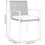 Set de 5 Piezas de Comedor de Jardín Negro Poliratán by , Garden chairs - Ref: Foro24-3379236, Price: 295,08 €, Discount: -5%%