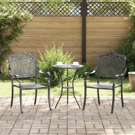 Sillas de Jardín 2 pcs Negras de Aluminio de , Sillas de jardín - Ref: Foro24-42002379, Precio: 225,36 €, Descuento: -5%%