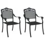 Sillas de Jardín 2 pcs Negras de Aluminio de , Sillas de jardín - Ref: Foro24-42002379, Precio: 225,36 €, Descuento: -5%%