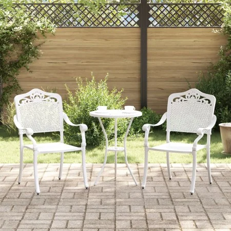 Silla de Exterior Blanca Metal 62 x 64 x 93 cm Duradera von , Gartenstühle - Ref: Foro24-42002380, Preis: 210,32 €, Rabatt: -5%%