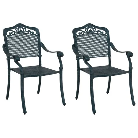Sillas de jardín 2 pcs Verde de aluminio | Foro24.es | Tu tienda online para hogar, jardín y más Foro24.es