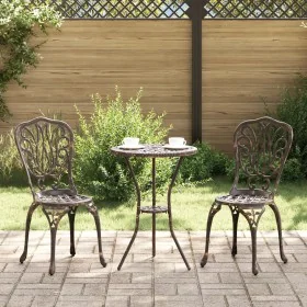 Set de Bistro de Jardín de 3 Piezas en Aluminio Fundido Bronce de , Conjuntos de jardín - Ref: Foro24-42002382, Precio: 203,4...