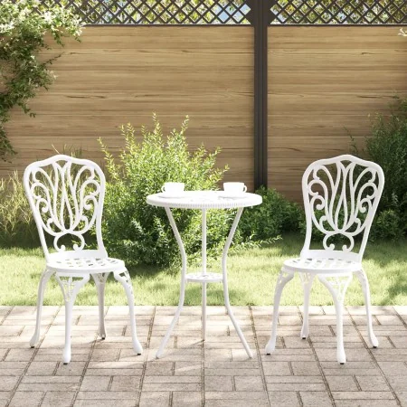 Conjunto de Bistro de Jardín de 3 Piezas de Aluminio Fundido Blanco von , Gartensets - Ref: Foro24-42002384, Preis: 165,96 €,...
