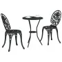 Conjunto de Bistro de Jardín de 3 Piezas Negro de Aluminio Fundido by , Garden sets - Ref: Foro24-42002387, Price: 203,43 €, ...