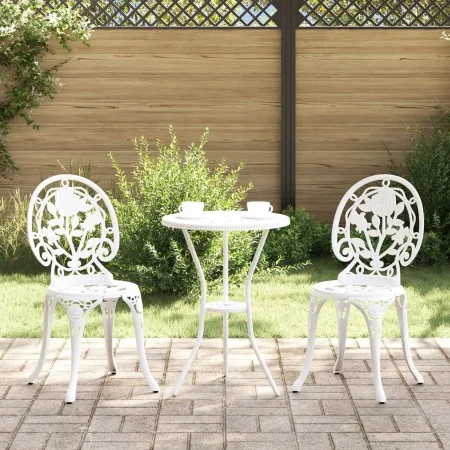Conjunto de Bistro de Jardín de 3 Piezas Blanco de Aluminio Fundido by , Garden sets - Ref: Foro24-42002388, Price: 203,24 €,...