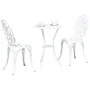 Conjunto de Bistro de Jardín de 3 Piezas Blanco de Aluminio Fundido by , Garden sets - Ref: Foro24-42002388, Price: 203,24 €,...