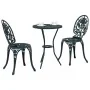 Conjunto de Bistro de Jardín de 3 Piezas Verde de Aluminio Fundido by , Garden sets - Ref: Foro24-42002389, Price: 203,43 €, ...