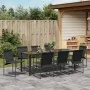 Juego de Comedor de Jardín de 9 Piezas Negro Textilene y Acero by , Garden chairs - Ref: Foro24-3379344, Price: 369,34 €, Dis...