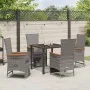 Juego de Comedor de Jardín de 5 Piezas con Cojines Gris Ratán Poliéster von , Gartenstühle - Ref: Foro24-3379451, Preis: 528,...