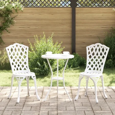 Juego de Bistro de Jardín de 3 Piezas Color Blanco en Aluminio Fundido | Foro24.es | Tu tienda online para hogar, jardín y más Foro24.es