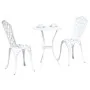 Juego de Bistro de Jardín de 3 Piezas Color Blanco en Aluminio Fundido | Foro24.es | Tu tienda online para hogar, jardín y más Foro24.es