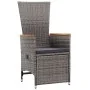 Set de Comedor de Jardín de 7 Piezas con Cojines Gris Ratán Poliéster by , Garden chairs - Ref: Foro24-3379455, Price: 865,68...