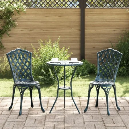Conjunto de bistro de jardín de 3 piezas Verde de aluminio fundido by , Garden sets - Ref: Foro24-42002393, Price: 203,45 €, ...
