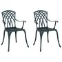 sillas de jardín 2 unidades verde de aluminio | Foro24.es | Tu tienda online para hogar, jardín y más Foro24.es