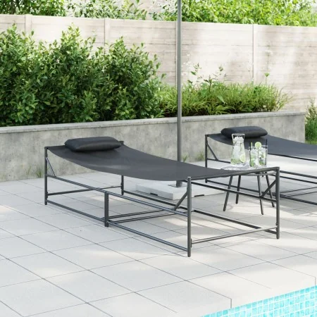 Tumbona de Jardín - Antracita - 200x74x73 cm - Acero y Textileno | Foro24.es | Tu tienda online para hogar, jardín y más Foro24.es
