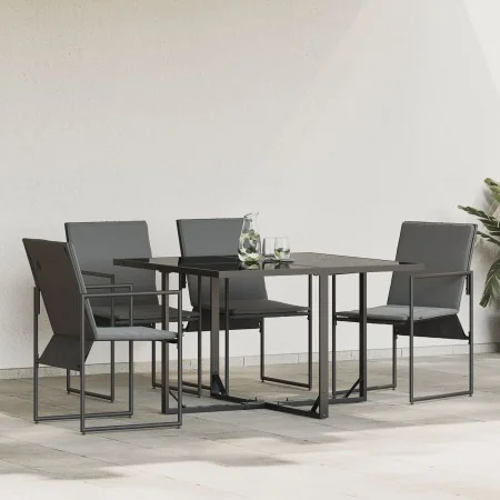 Sillas de Jardín con Cojines 4 pcs Negras Textileno by , Garden chairs - Ref: Foro24-42003025, Price: 143,46 €, Discount: %