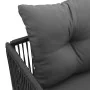 sillas de jardín con cojines 4 pcs Rattan Poliéster Negro de , Sillas de jardín - Ref: Foro24-42003027, Precio: 236,92 €, Des...