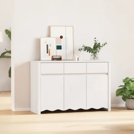 Aparador ""DRAMMEN"" Blanco 114x43x75,5 cm Madera Sólida de Pino | Foro24.es | Tu tienda online para hogar, jardín y más Foro24.es