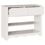 Mesa Consola ""DRAMMEN"" Blanca 89,5x37x73 cm Madera Sólida de Pino | Foro24.es | Tu tienda online para hogar, jardín y más Foro24.es