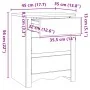 Mesita de Noche ""DRAMMEN"" 45x35x56 cm Madera Sólida de Pino | Foro24.es | Tu tienda online para hogar, jardín y más Foro24.es