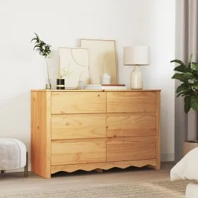 Cómoda ""DRAMMEN"" 111x43x73,5 cm de Madera Sólida de Pino by , Drawers - Ref: Foro24-42003050, Price: 183,19 €, Discount: %