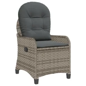 Comprar Sillón Reclinable con Cojín Gris de Ratán