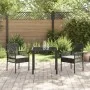 Sillas de Jardín 2 pcs con Cojines Negro Poliratán by , Garden chairs - Ref: Foro24-42003445, Price: 118,24 €, Discount: -5%%