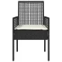 Sillas de Jardín 2 pcs con Cojines Negro Poliratán by , Garden chairs - Ref: Foro24-42003445, Price: 118,24 €, Discount: -5%%
