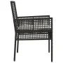 Sillas de Jardín 2 pcs con Cojines Negro Poliratán by , Garden chairs - Ref: Foro24-42003445, Price: 118,24 €, Discount: -5%%