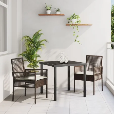 Sillas de Jardín 2 pcs con Cojines Marrón Poliratán | Foro24.es | Tu tienda online para hogar, jardín y más Foro24.es