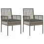 Sillas de Jardín 2 pcs con Cojines Gris de Poliratán | Foro24.es | Tu tienda online para hogar, jardín y más Foro24.es