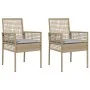 sillas de jardín 2 pcs con cojines beige de ratán sintético | Foro24.es | Tu tienda online para hogar, jardín y más Foro24.es