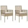 sillas de jardín 2 pcs con cojines beige de ratán von , Gartenstühle - Ref: Foro24-42003449, Preis: 121,41 €, Rabatt: -5%%