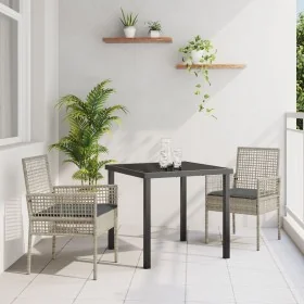 Sillas de Jardín 2 pcs con Cojines Gris Claro Poliratán by , Garden chairs - Ref: Foro24-42003450, Price: 121,39 €, Discount:...