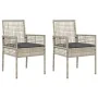 Sillas de Jardín 2 pcs con Cojines Gris Claro Poliratán by , Garden chairs - Ref: Foro24-42003450, Price: 121,39 €, Discount:...