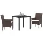 Conjunto de Comedor de Jardín de 3 Piezas Marrón Poliratán de , Sillas de jardín - Ref: Foro24-3379744, Precio: 226,56 €, Des...