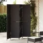 Divisor de ambientes de 4 paneles plegable negro 195x180 cm de poli ratán de , Divisores de ambientes - Ref: Foro24-42003672,...