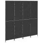 Divisor de ambientes de 4 paneles plegable negro 195x180 cm de poli ratán de , Divisores de ambientes - Ref: Foro24-42003672,...