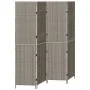 Divisor de habitaciones 4 paneles plegable gris 195x180 cm poli ratán by , Room dividers - Ref: Foro24-42003674, Price: 149,8...