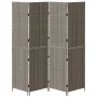 Divisor de habitaciones 4 paneles plegable gris 195x180 cm poli ratán by , Room dividers - Ref: Foro24-42003674, Price: 149,8...
