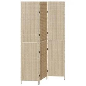 Divisor de habitación 3 paneles plegable beige